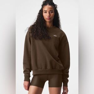 ALO Accolade straight leg pants & Crew Neck Pullover Expresso